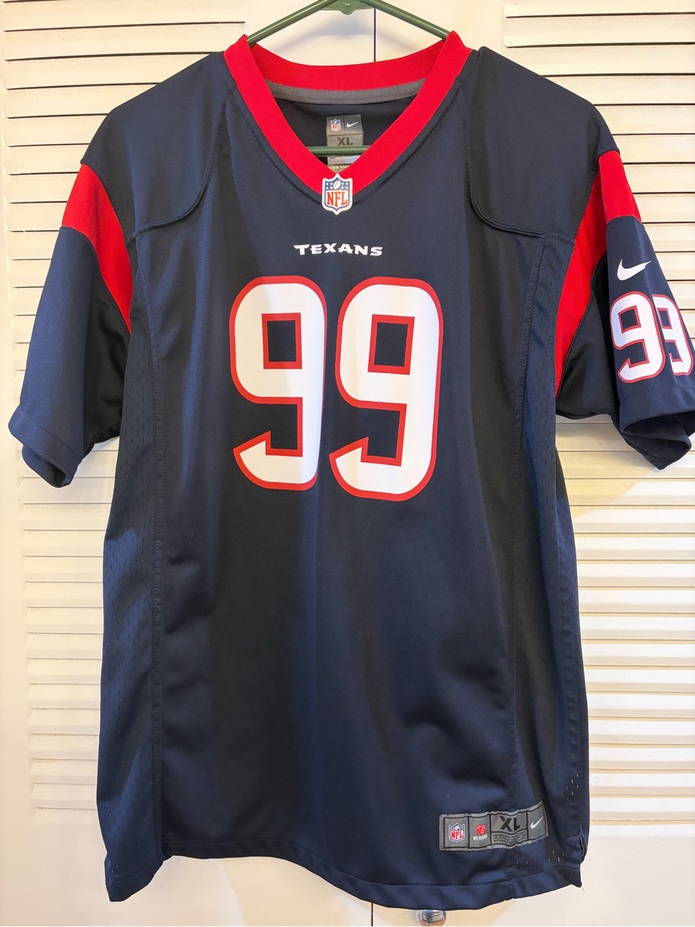 NFL Texans #99 Youth Football Jersey - Navy & Red